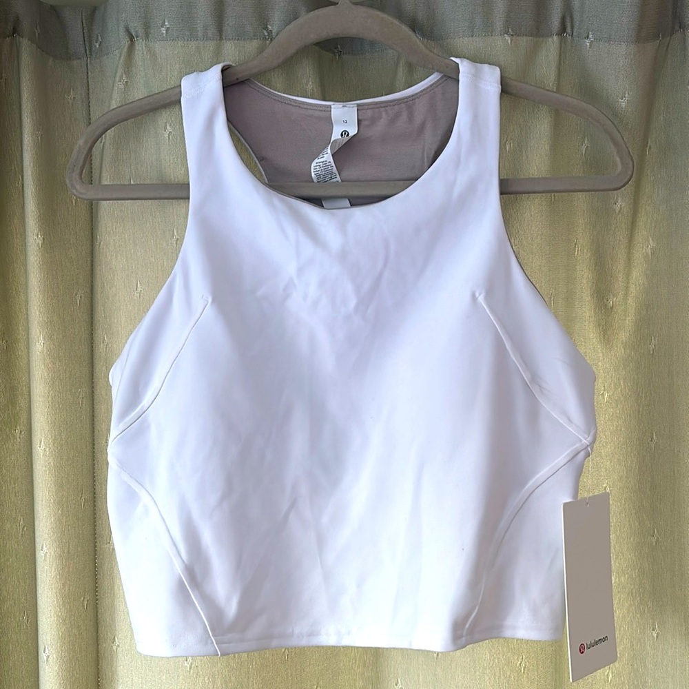 Lululemon wunder train racer back white size 12 new with tags